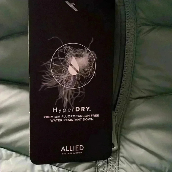 Lands End packable lightweight puffer jacket hyper dry water resistant down M - Picture 9 of 10